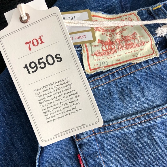 Levi’s 1950’s 701’s Super High Waisted Jeans 2Tone - Picture 5 of 8